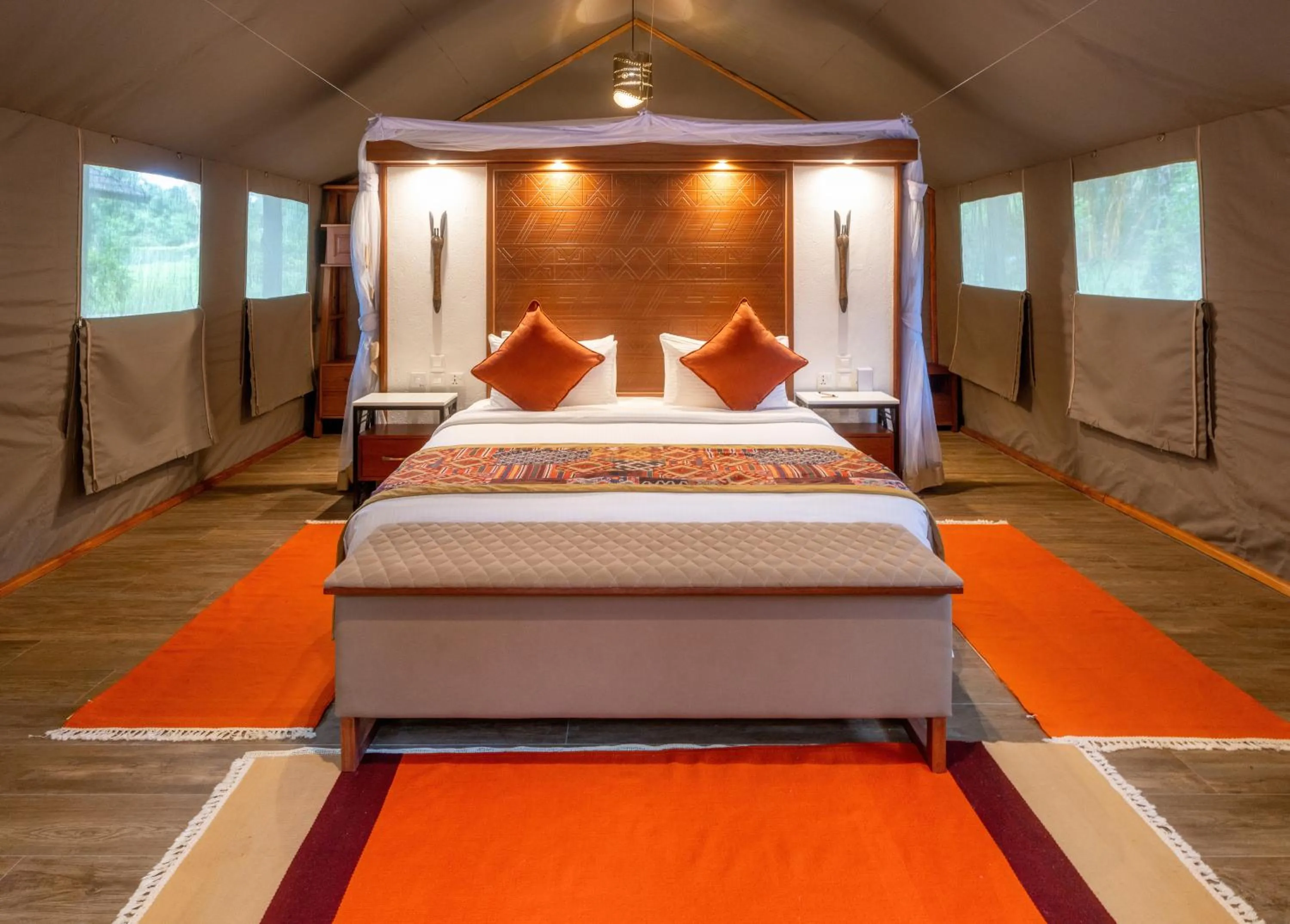 Bed in Sarova Mara Game Camp