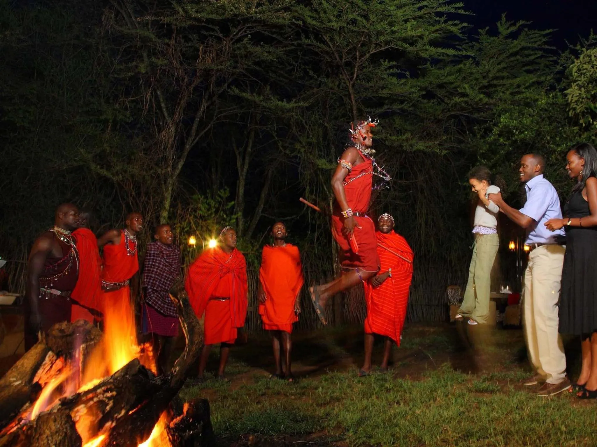 Evening entertainment in Sarova Mara Game Camp