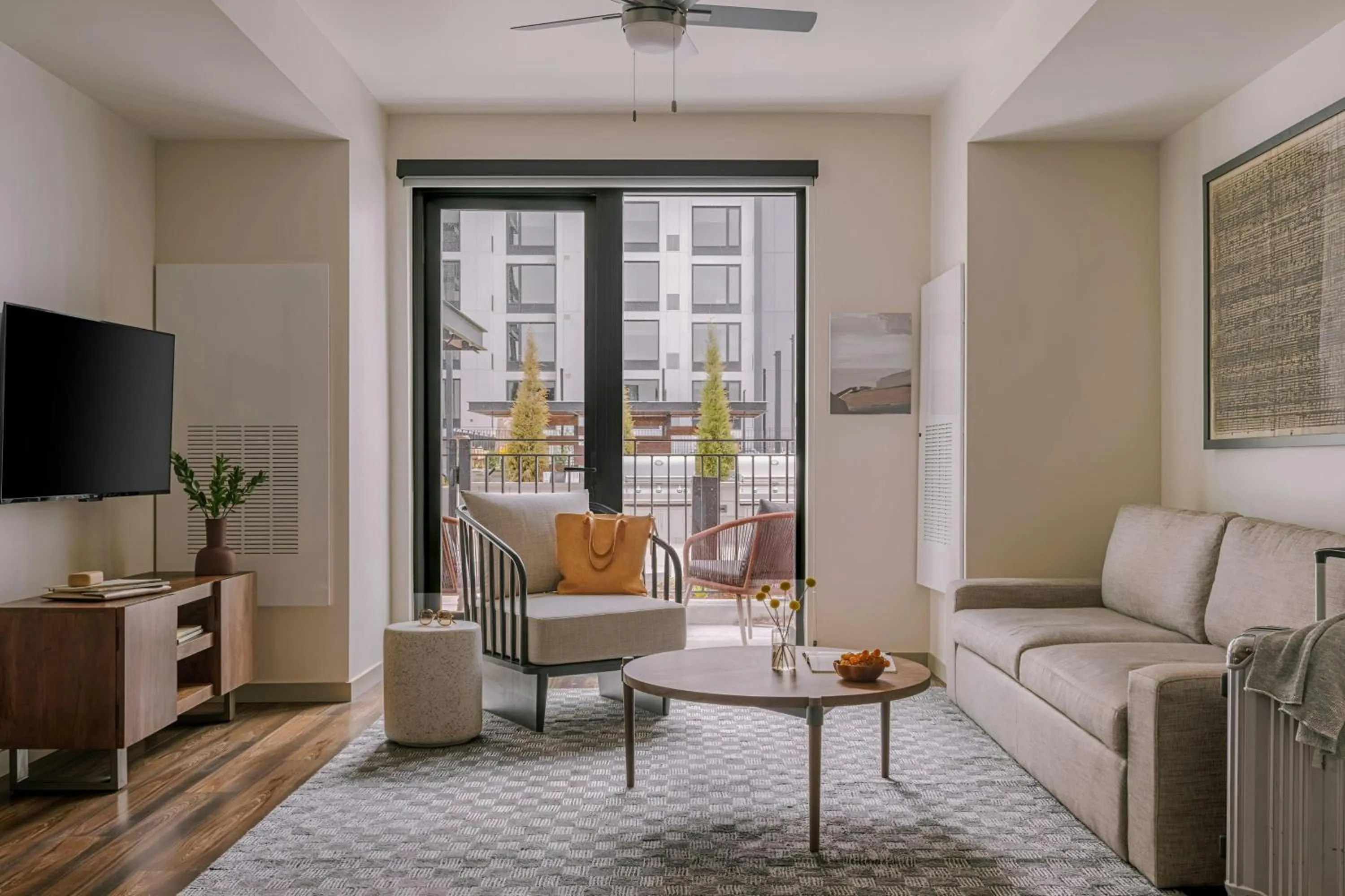 Living room in Sonder Skyline Apartments LoHi