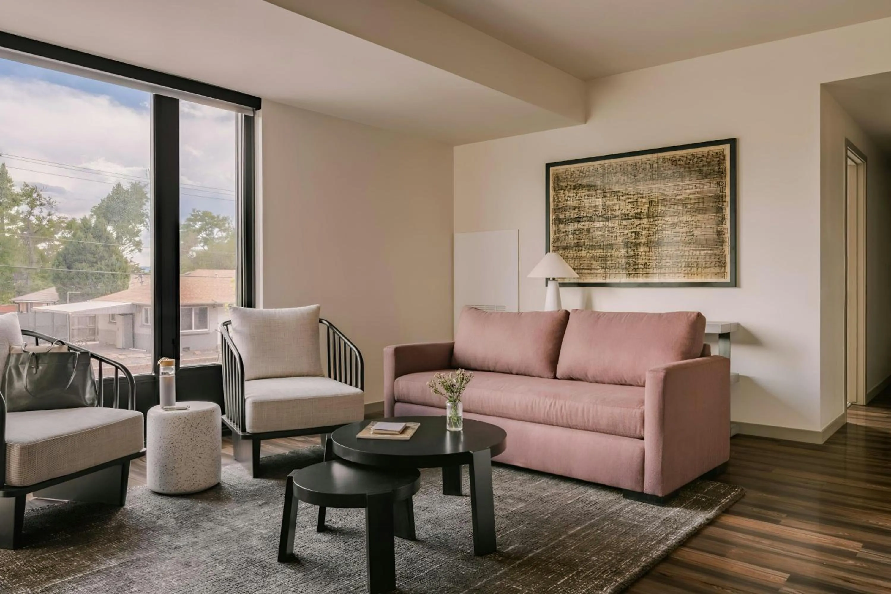Living room in Sonder Skyline Apartments LoHi