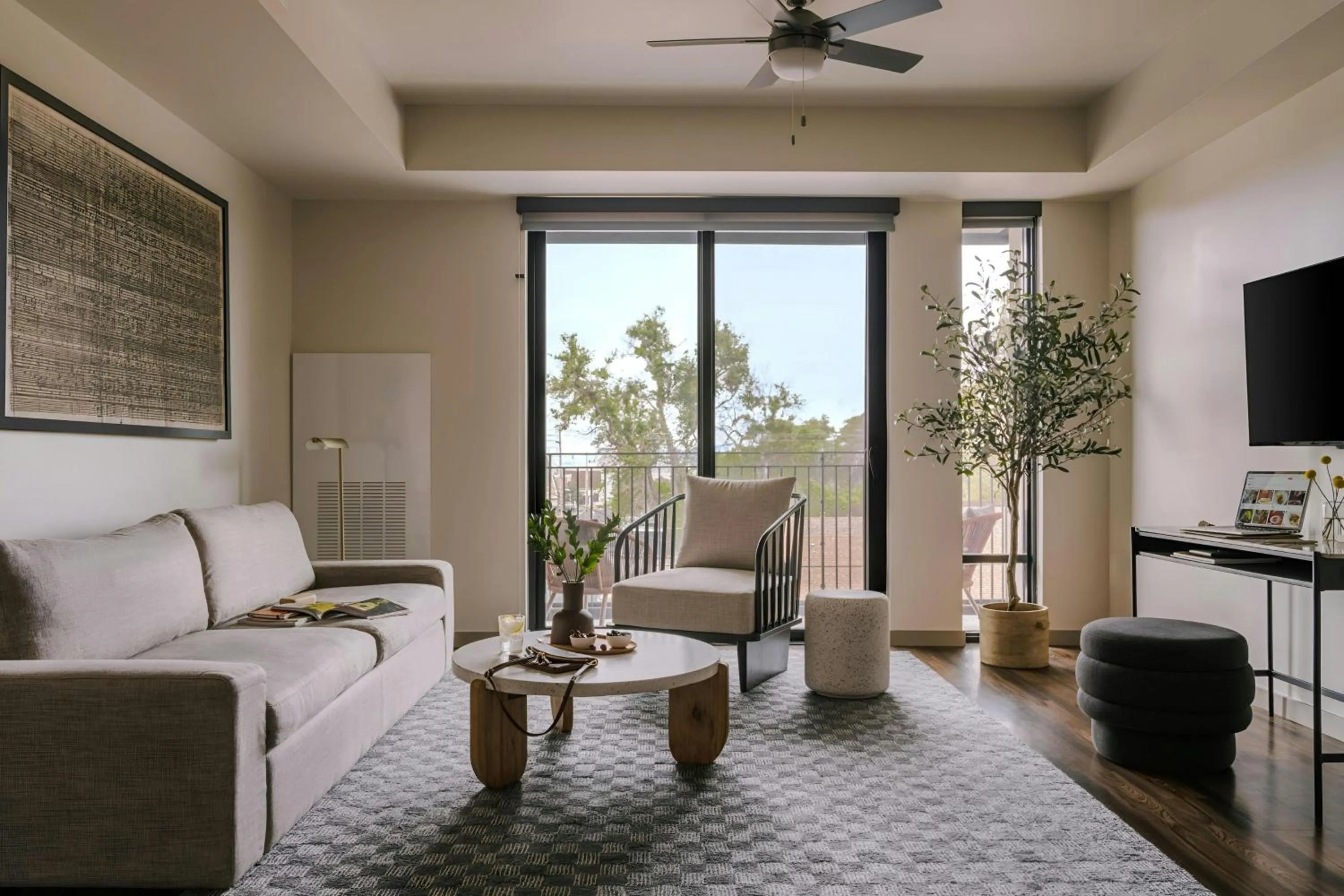 Living room in Sonder Skyline Apartments LoHi