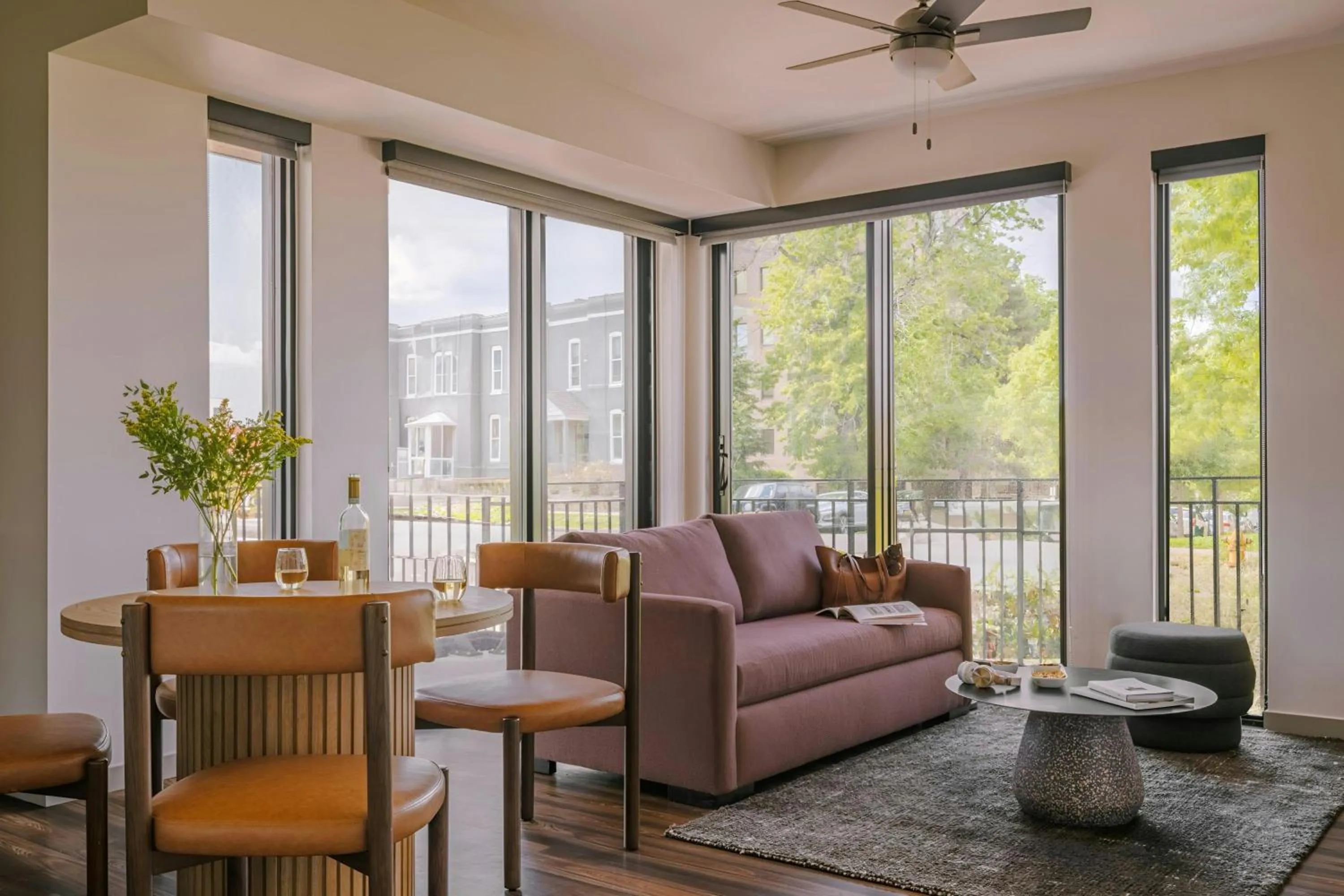 Living room in Sonder Skyline Apartments LoHi