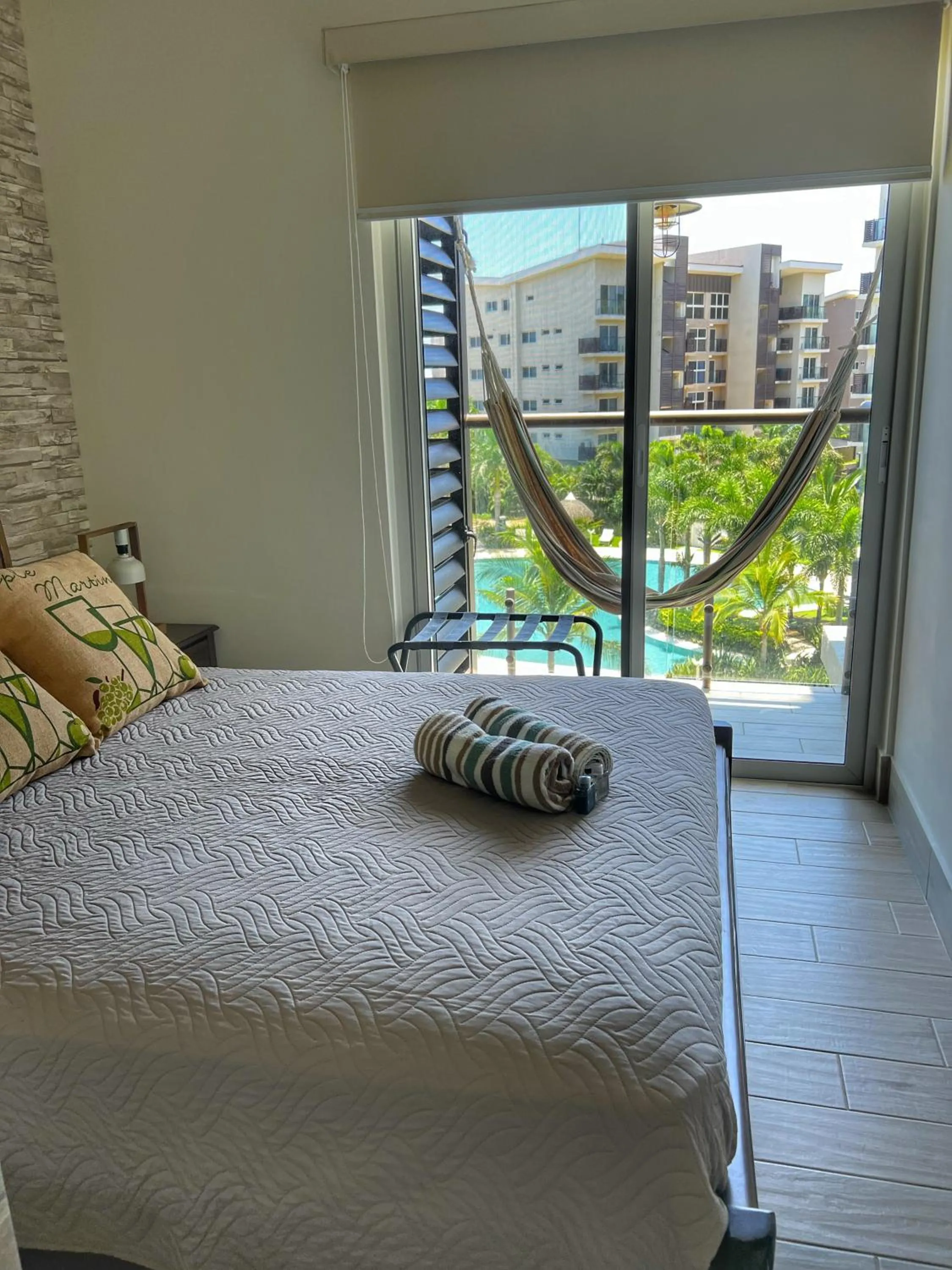 Bed in Playa Caracol Apartment