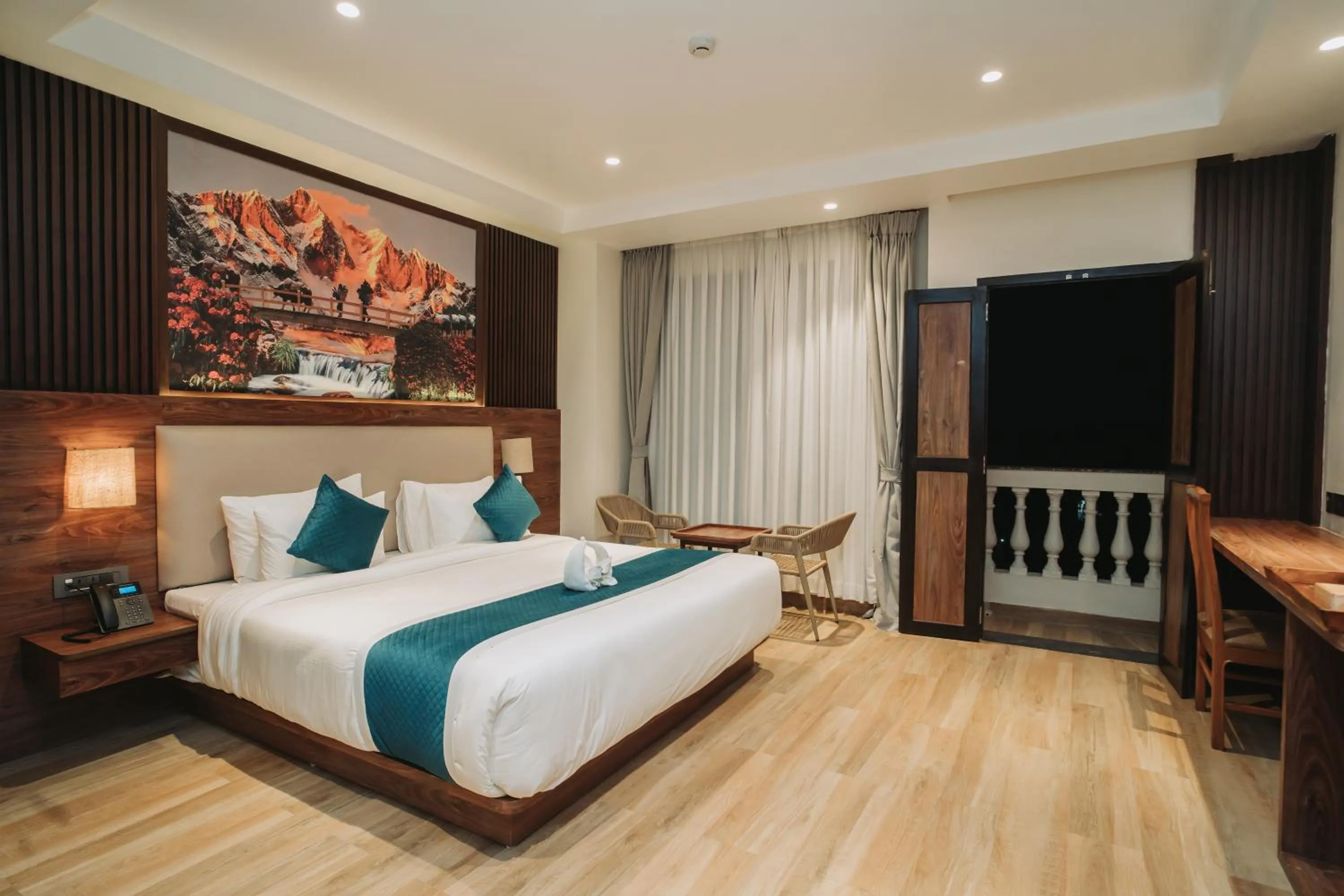 Bed in Dees Boutique Hotel