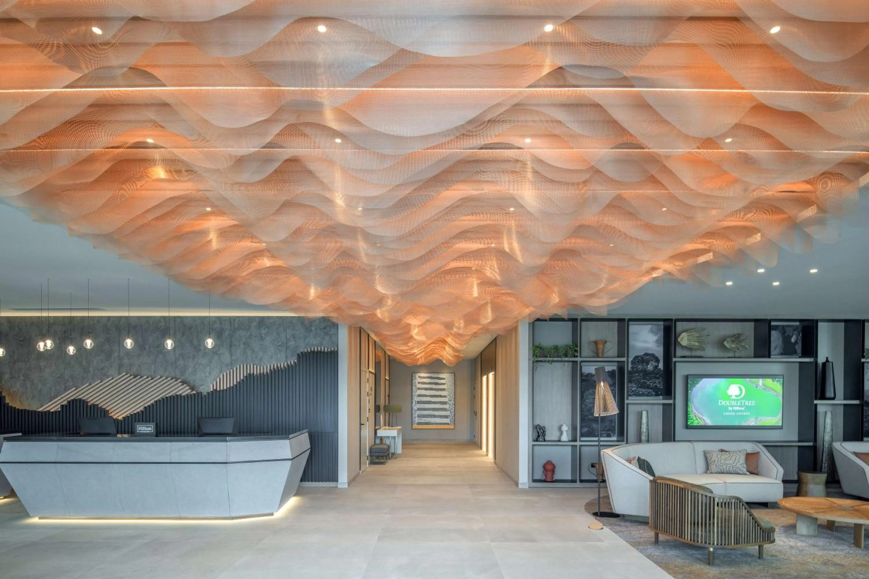 Communal lounge/ TV room in Doubletree By Hilton Lagoa Azores