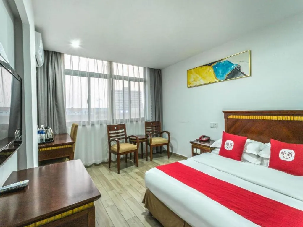 Bed in Nantong GuoDu Hotel