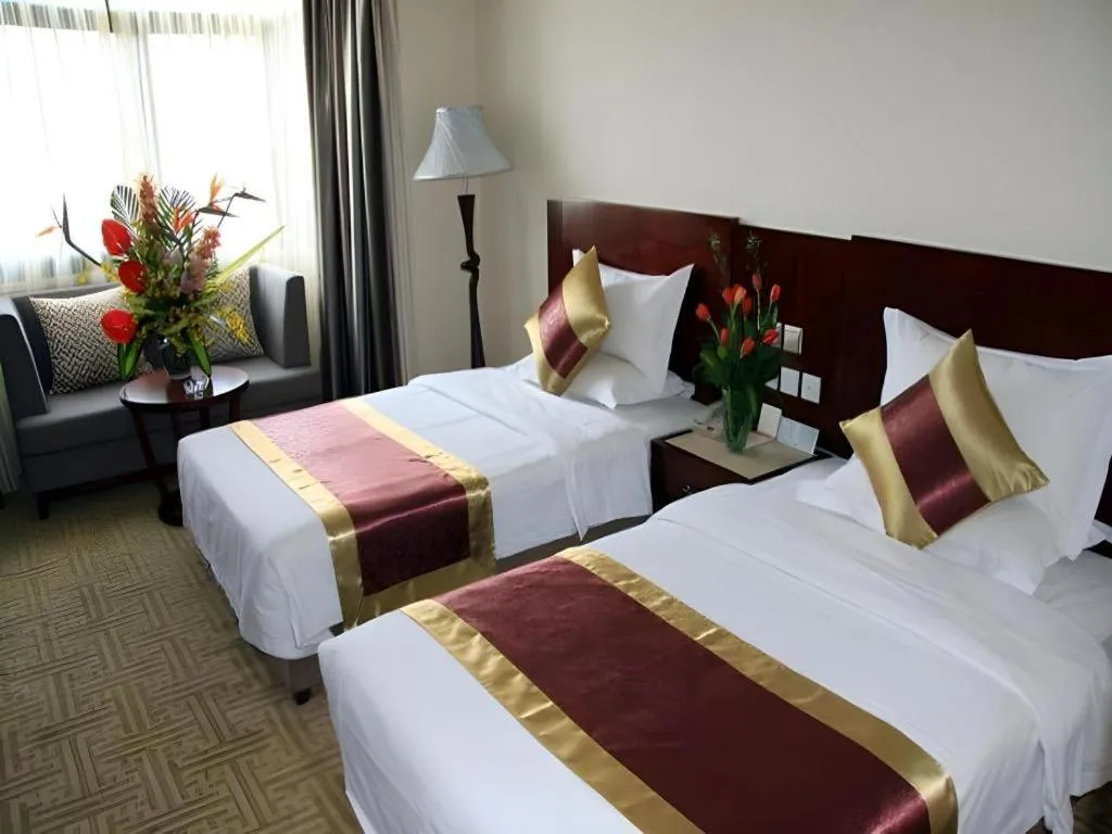 Bed in Lian Yun Hotel