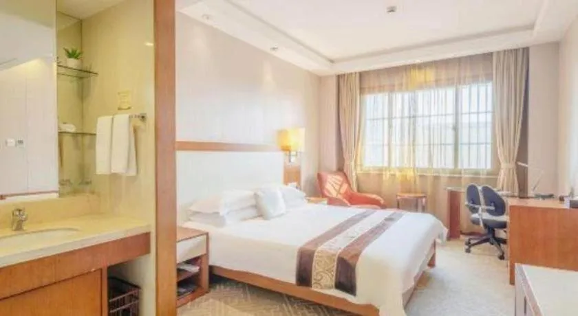 Bed in Huzhou Zhebei Hotel