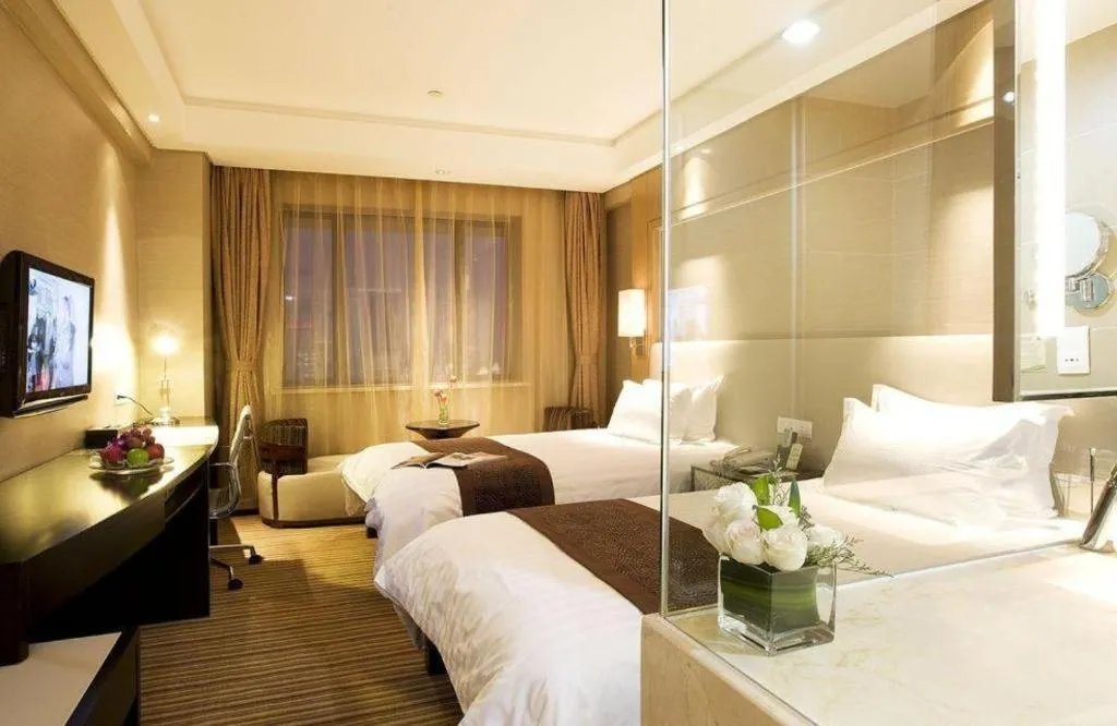 Bed in Huzhou Zhebei Hotel