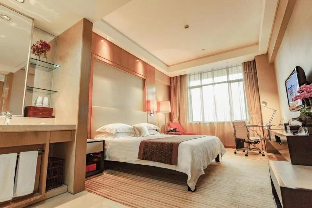 Bed in Huzhou Zhebei Hotel