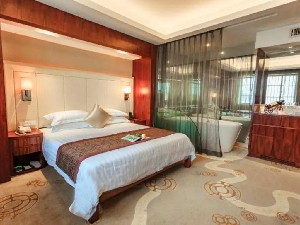 Bed in Huzhou Zhebei Hotel