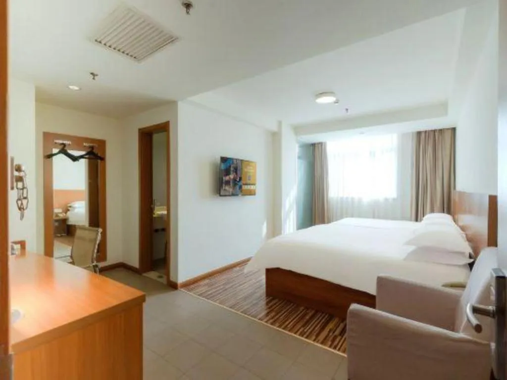 Bed in Jinjiang Inn Style Taiyuan South Inner Ring North Campus Finance and Economics University