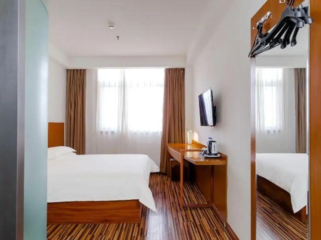 Bed in Jinjiang Inn Style Taiyuan South Inner Ring North Campus Finance and Economics University