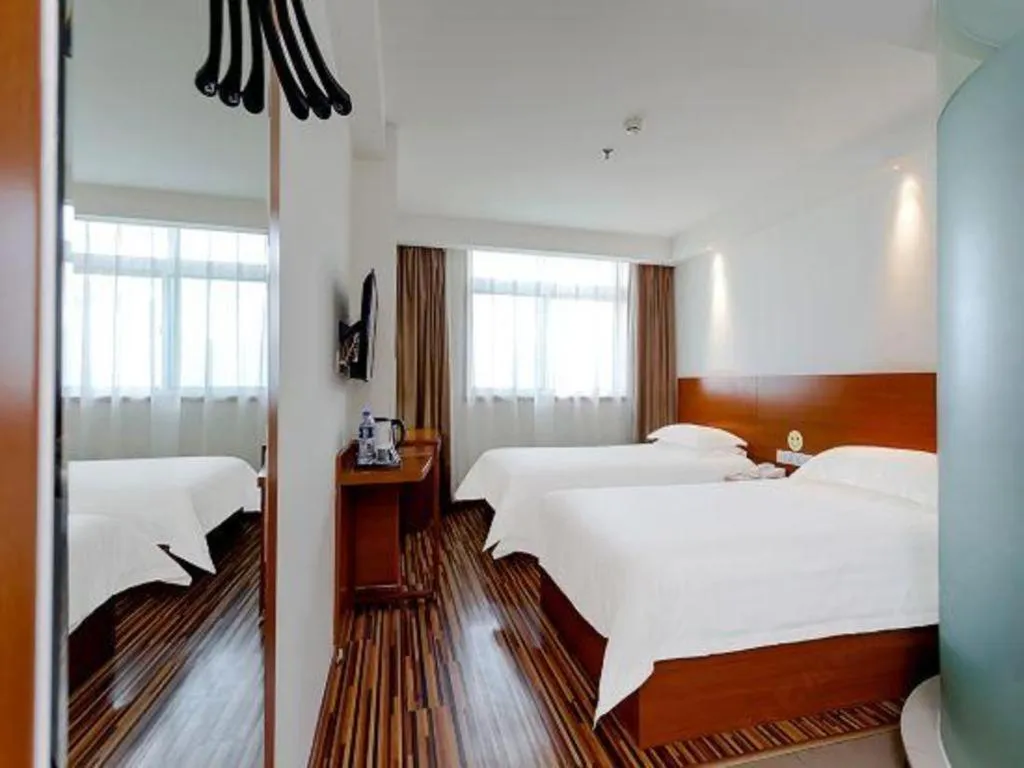 Bed in Jinjiang Inn Style Taiyuan South Inner Ring North Campus Finance and Economics University