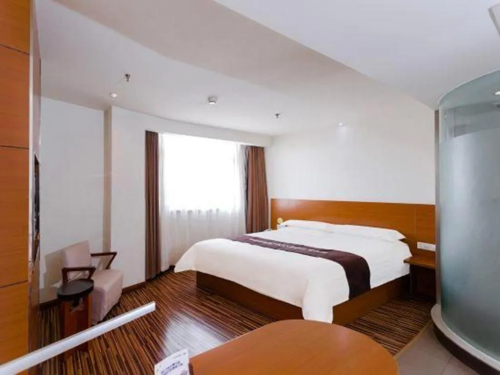 Bed in Jinjiang Inn Style Taiyuan South Inner Ring North Campus Finance and Economics University