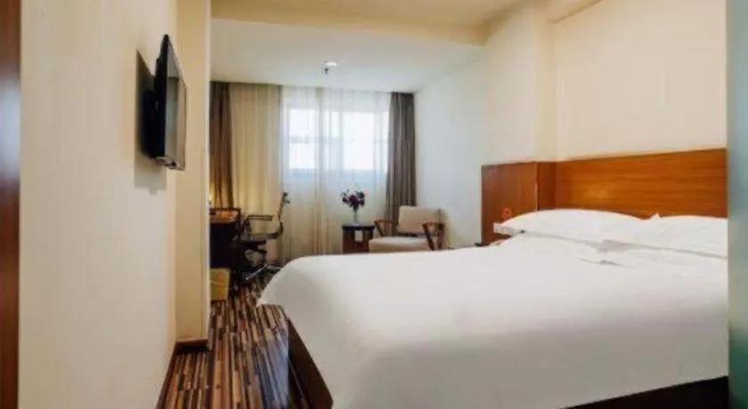 Bed in Jinjiang Inn Style Taiyuan South Inner Ring North Campus Finance and Economics University