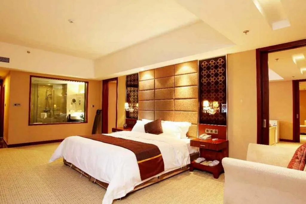 Bed in Blue Horizon International Hotel Gaomi