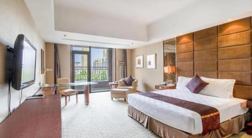 Bed in Blue Horizon International Hotel Gaomi