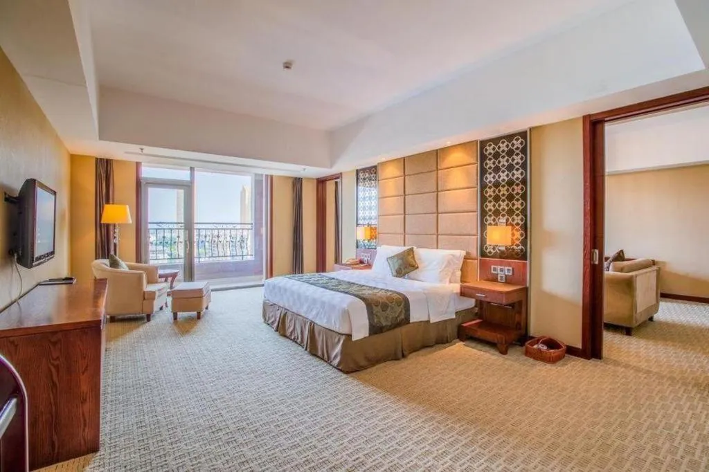 Bed in Blue Horizon International Hotel Gaomi