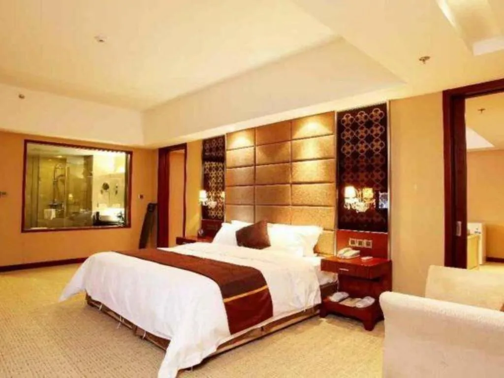 Bed in Blue Horizon International Hotel Gaomi