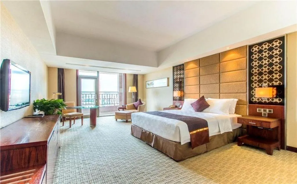 Bed in Blue Horizon International Hotel Gaomi