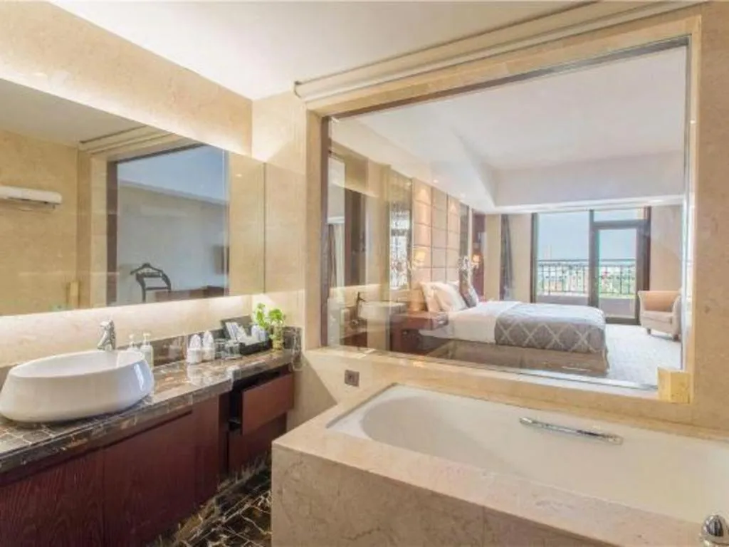 Bed in Blue Horizon International Hotel Gaomi