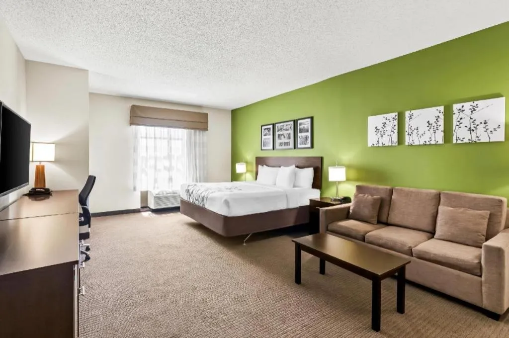 Bed in Sleep Inn & Suites Dripping Springs - Austin Area