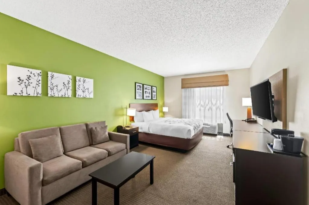 Bed in Sleep Inn & Suites Dripping Springs - Austin Area