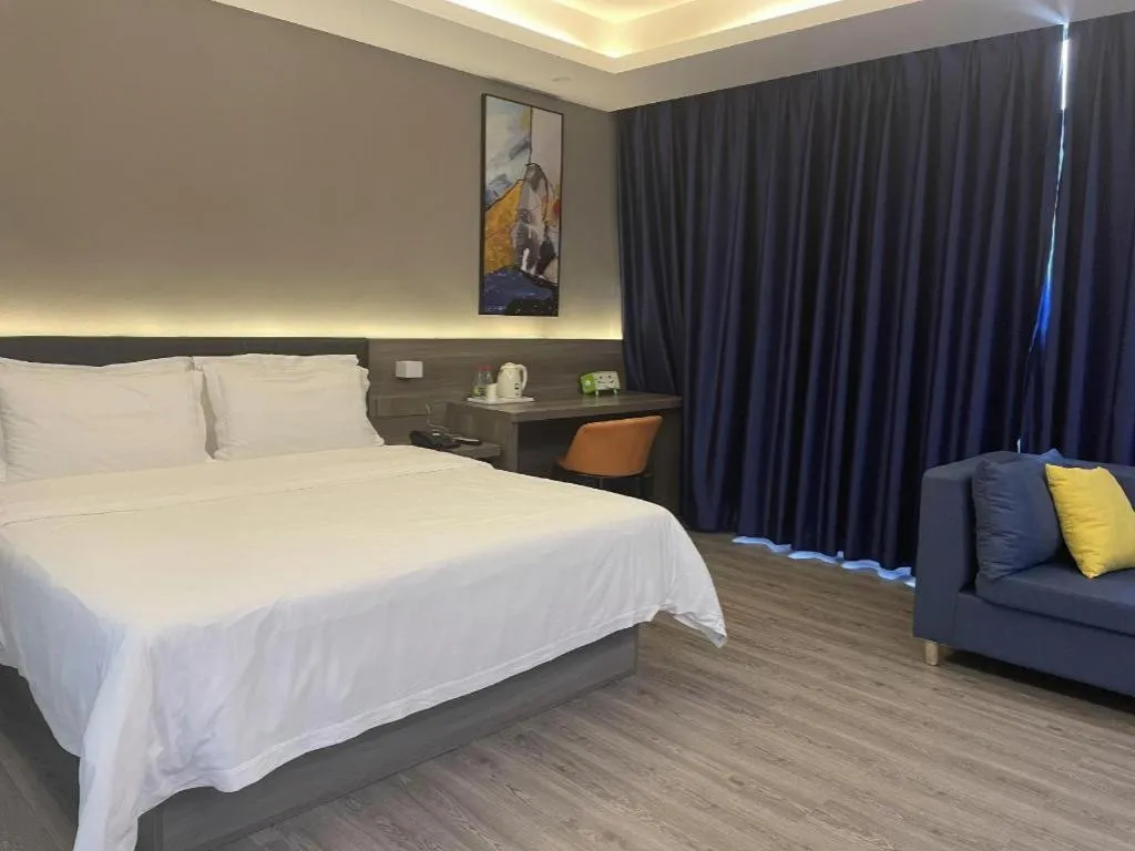 Bed in 7 Days Inn Fucheng Wu Gongci Gaodeng East Street Binjiang Road