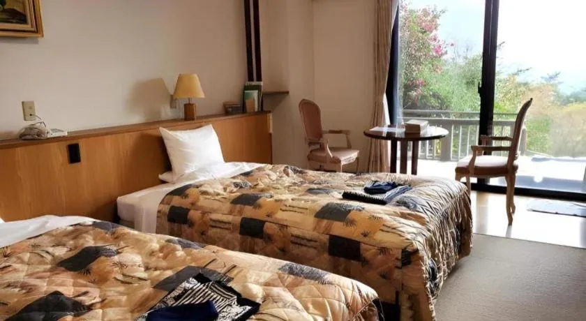 Bed in Kirishima Onsen Ryokojin Sanso