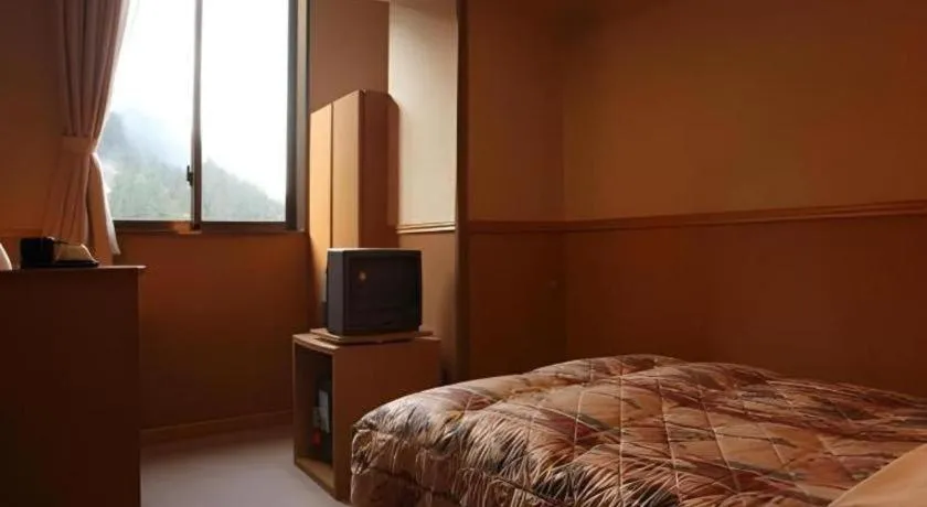 Bed in Hotel Hikyounoyu