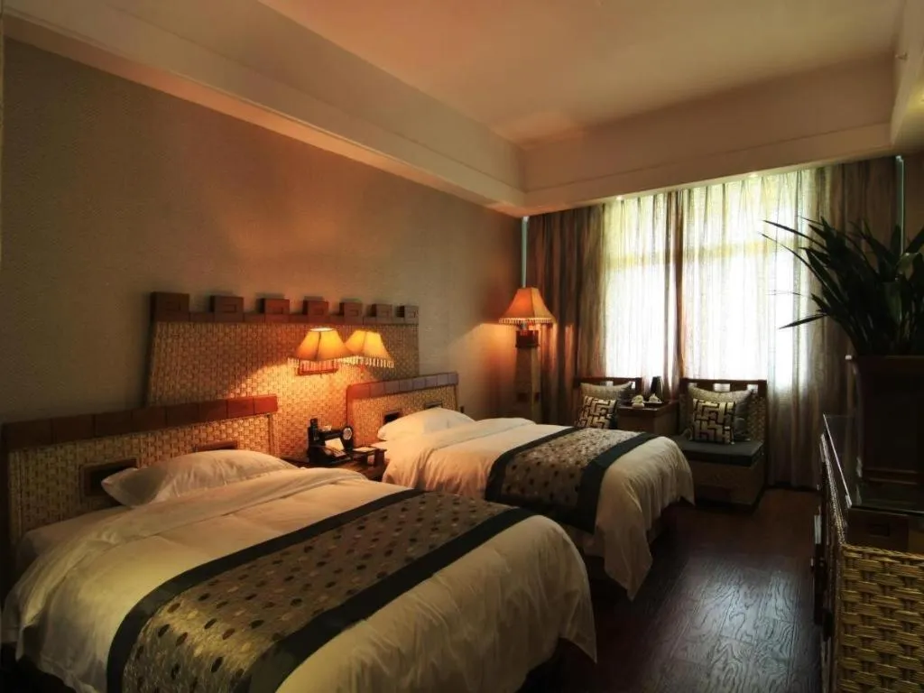 Bed in Fuzhou Chuanjie Hotspring and Golf Club Hotel