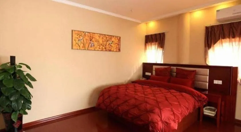 Bed in GreenTree Inn Shandong Yuncheng Ximen Street Songjiang Kung Fu School Business Hotel