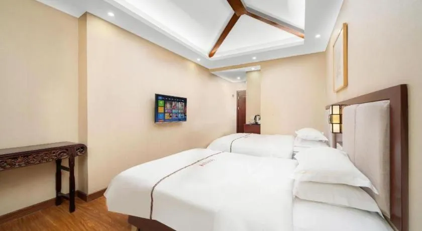 Bed in BOOK PAVILION HOTEL