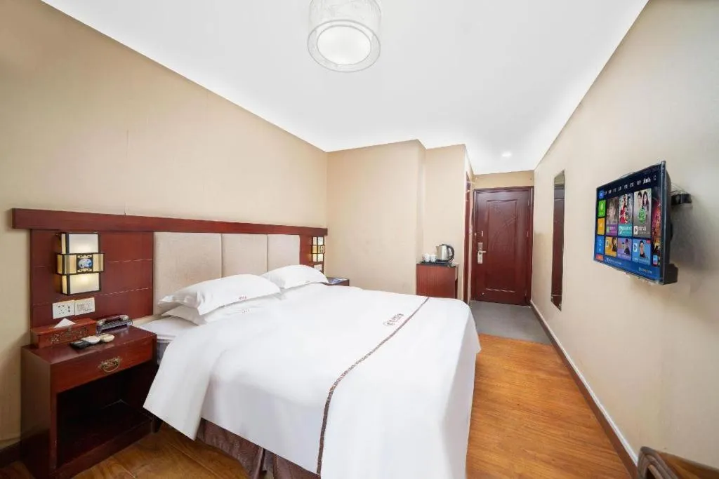 Bed in BOOK PAVILION HOTEL