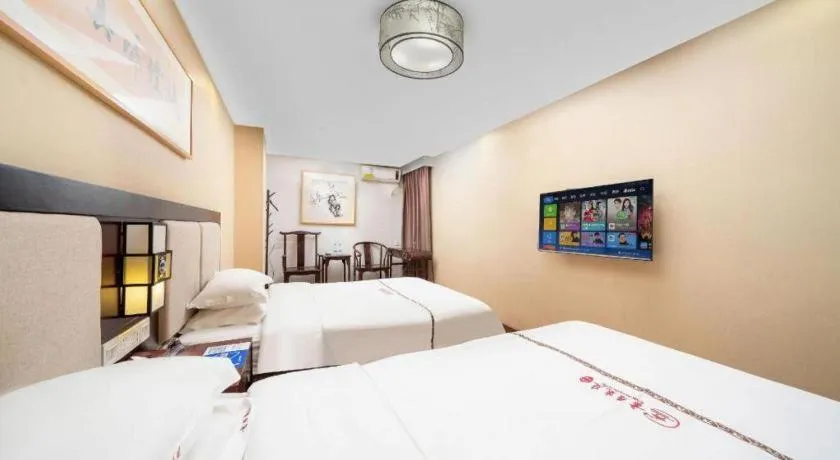 Bed in BOOK PAVILION HOTEL