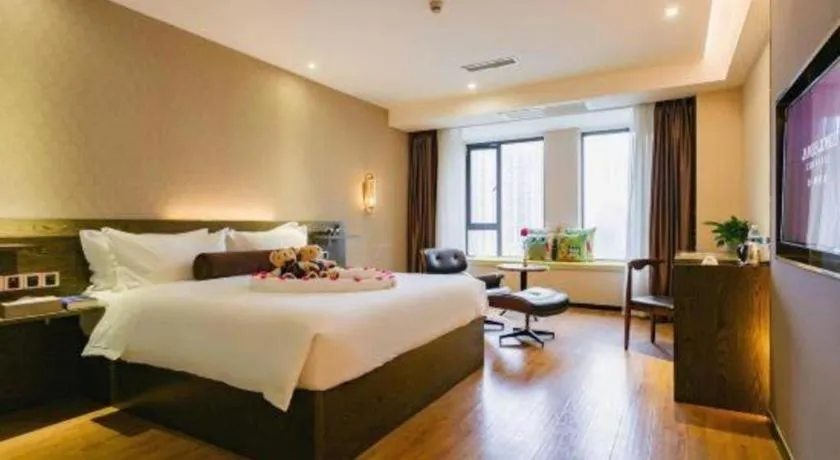 Bed in James Joyce Coffetel Chengdu Jianshe Road Dongjiao Jiyi Square