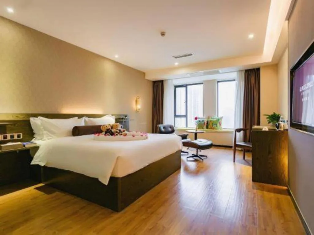 Bed in James Joyce Coffetel Chengdu Jianshe Road Dongjiao Jiyi Square