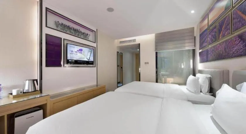 Bed in Lavande Hotel Guangzhou Shangxiajiu Pedestrian Street Hualin Temple Metro Station