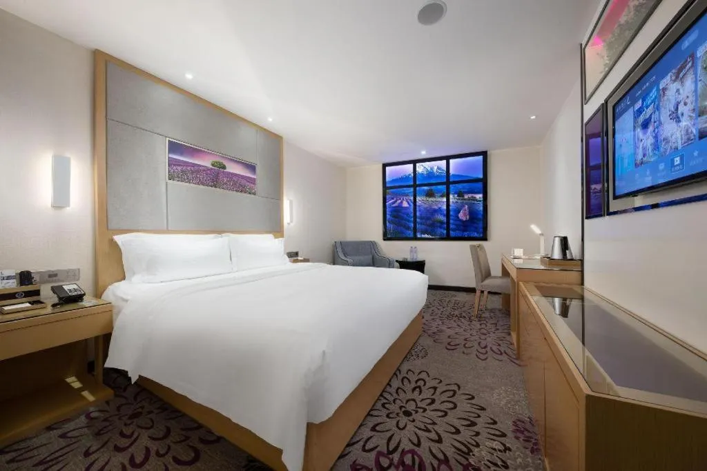 Bed in Lavande Hotel Guangzhou Shangxiajiu Pedestrian Street Hualin Temple Metro Station