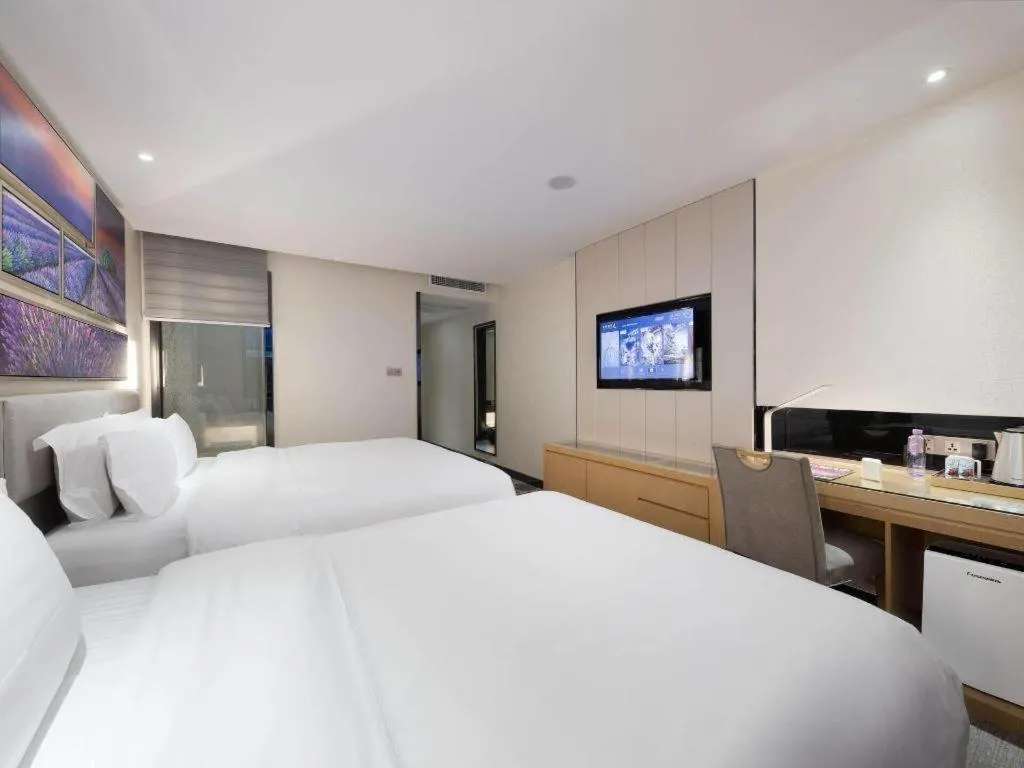 Bed in Lavande Hotel Guangzhou Shangxiajiu Pedestrian Street Hualin Temple Metro Station