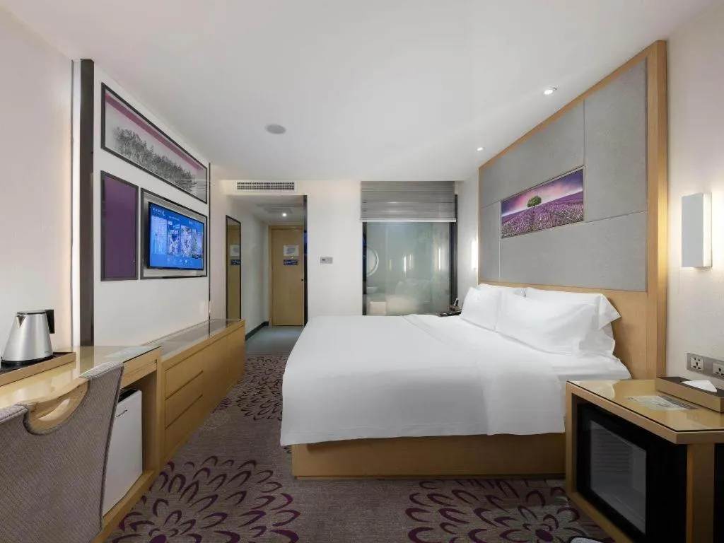 Bed in Lavande Hotel Guangzhou Shangxiajiu Pedestrian Street Hualin Temple Metro Station