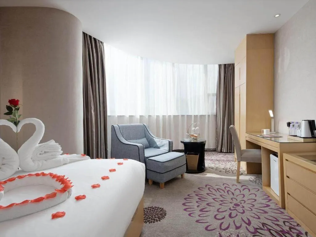 Bed in Lavande Hotel Guangzhou Shangxiajiu Pedestrian Street Hualin Temple Metro Station