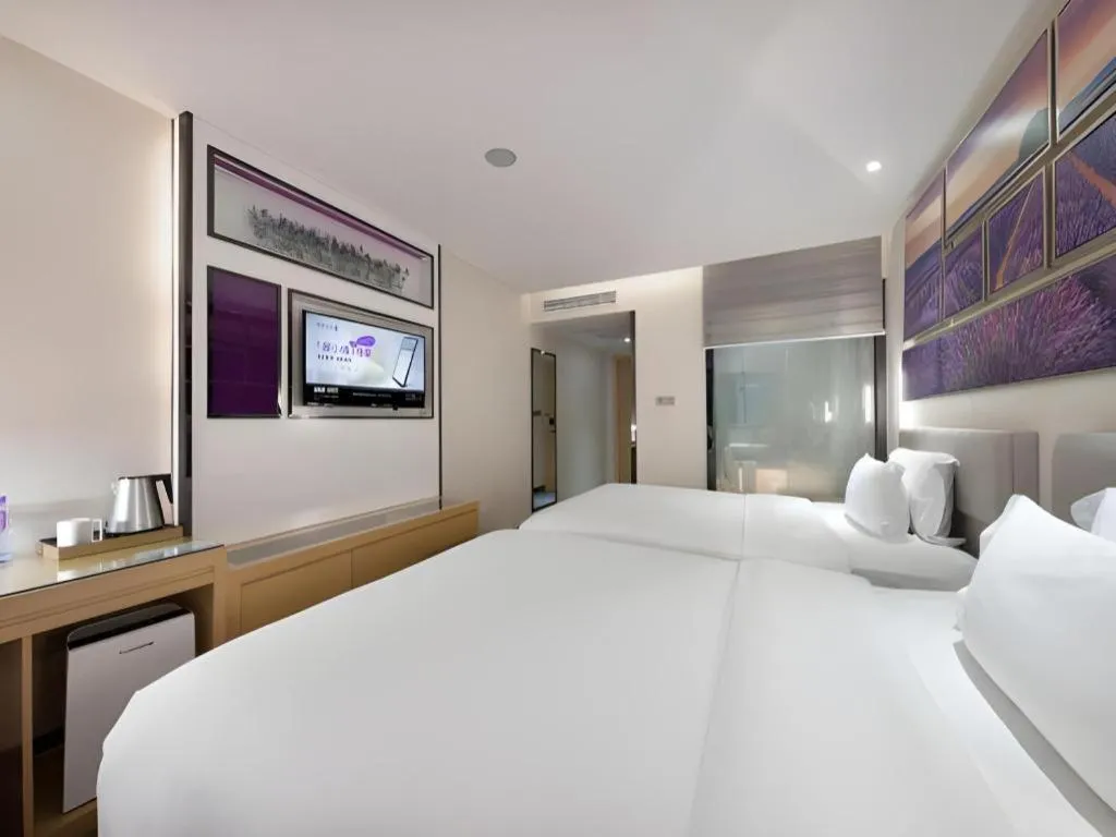 Bed in Lavande Hotel Guangzhou Shangxiajiu Pedestrian Street Hualin Temple Metro Station