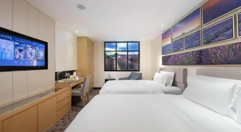 Bed in Lavande Hotel Guangzhou Shangxiajiu Pedestrian Street Hualin Temple Metro Station