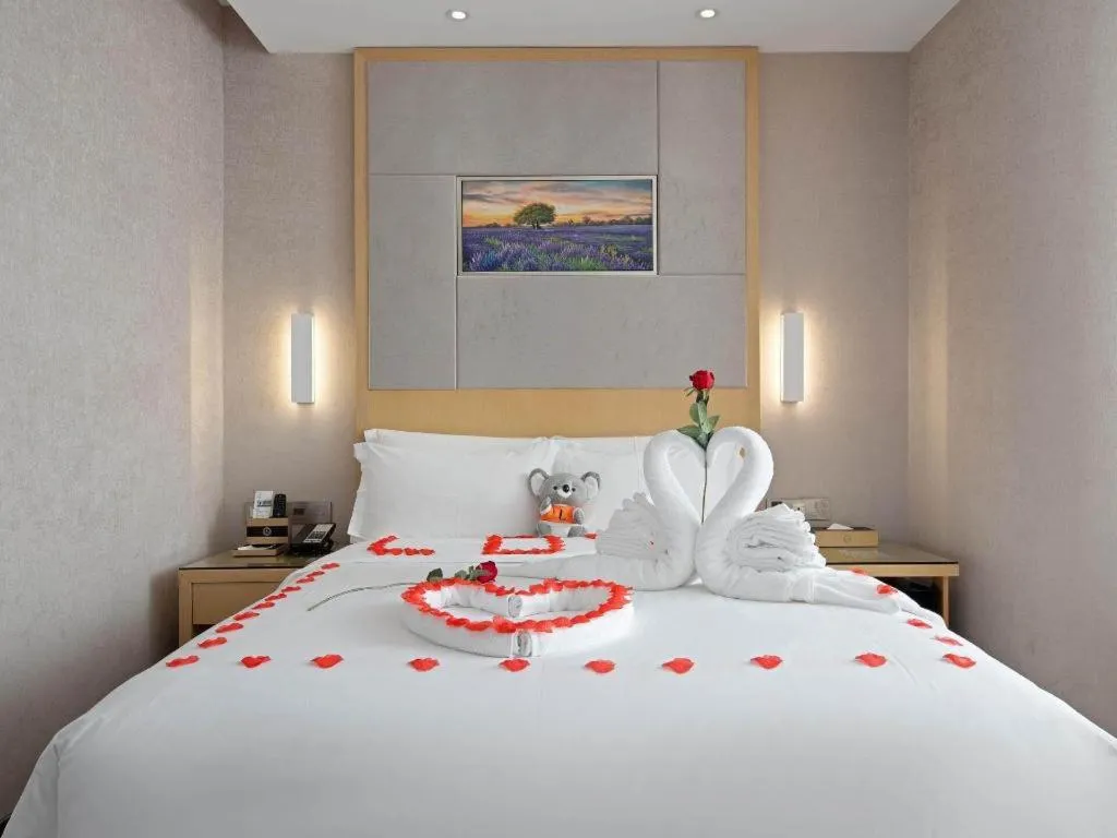 Bed in Lavande Hotel Guangzhou Shangxiajiu Pedestrian Street Hualin Temple Metro Station