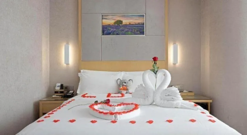 Bed in Lavande Hotel Guangzhou Shangxiajiu Pedestrian Street Hualin Temple Metro Station