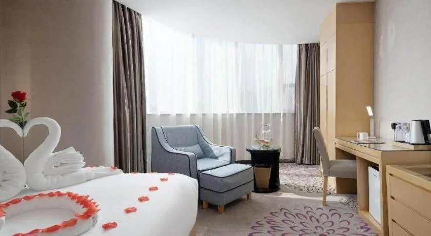 Bed in Lavande Hotel Guangzhou Shangxiajiu Pedestrian Street Hualin Temple Metro Station