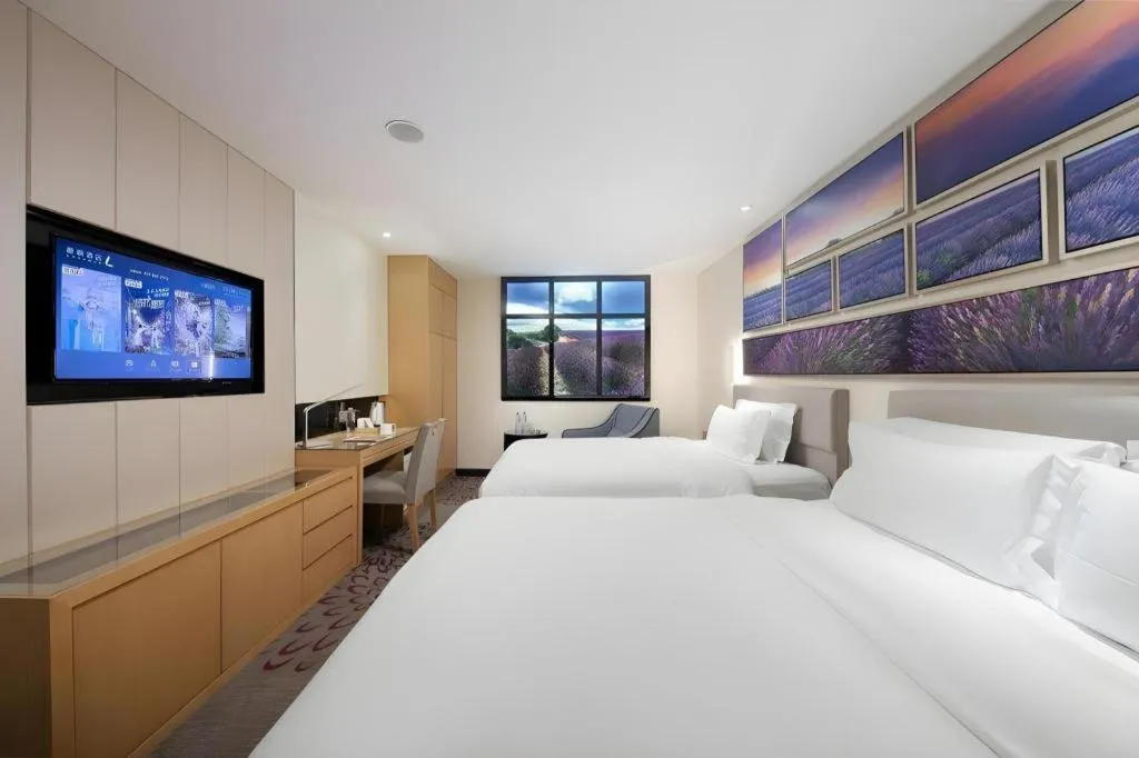 Bed in Lavande Hotel Guangzhou Shangxiajiu Pedestrian Street Hualin Temple Metro Station