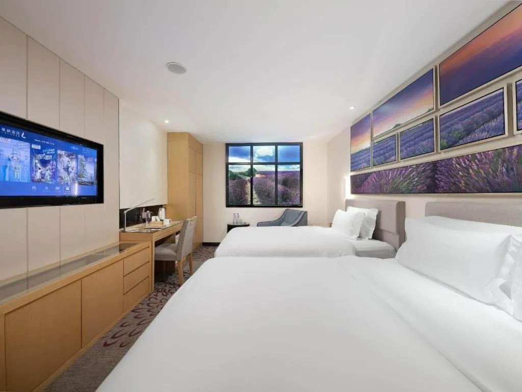 Bed in Lavande Hotel Guangzhou Shangxiajiu Pedestrian Street Hualin Temple Metro Station